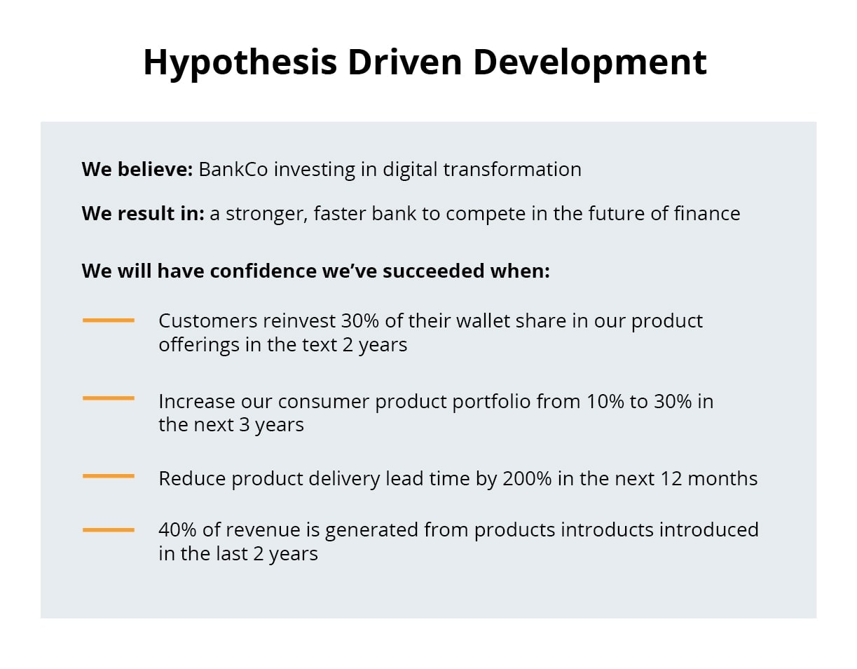 Digital Transformation Metrics: Hypothesis Driven Development
