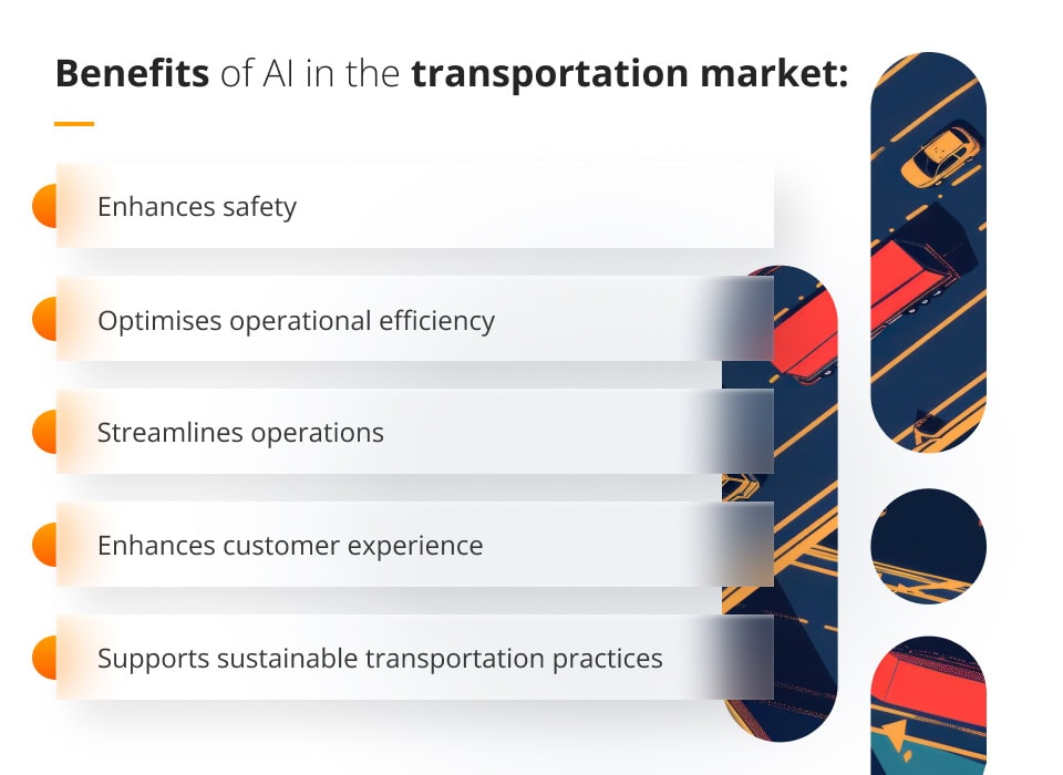 Benefits of AI in the transportation market